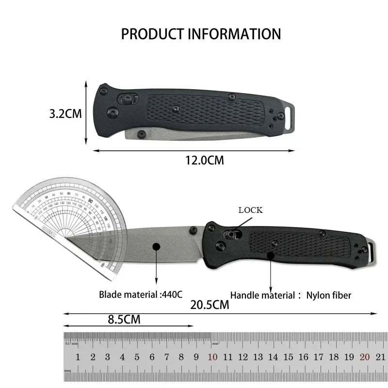 BM 537 Folding Pocket Knife Drop Point Flat Blade