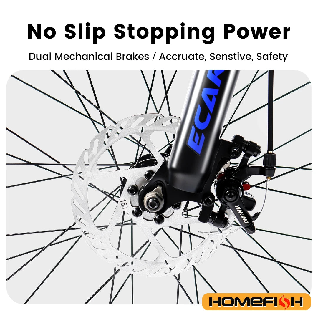 Ecarpat Dual Full Suspension Mountain Bike 24/26/27.5 Inch,