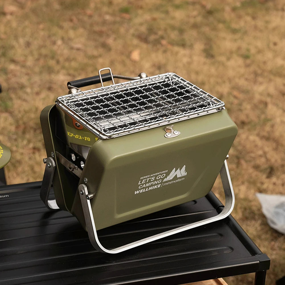 Portable Camping Stove with Handle Outdoor Barbecue