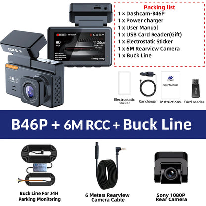 Dash Cam Car 4K Front And Rear Camera