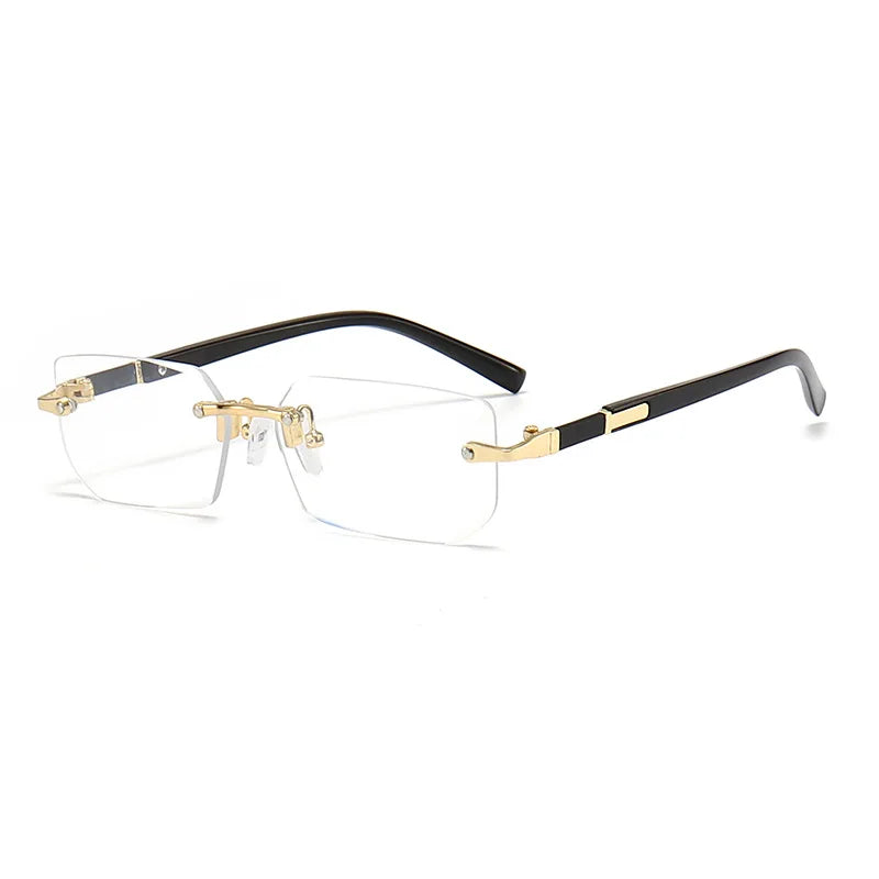 Rimless Sunglasses Rectangle Fashion