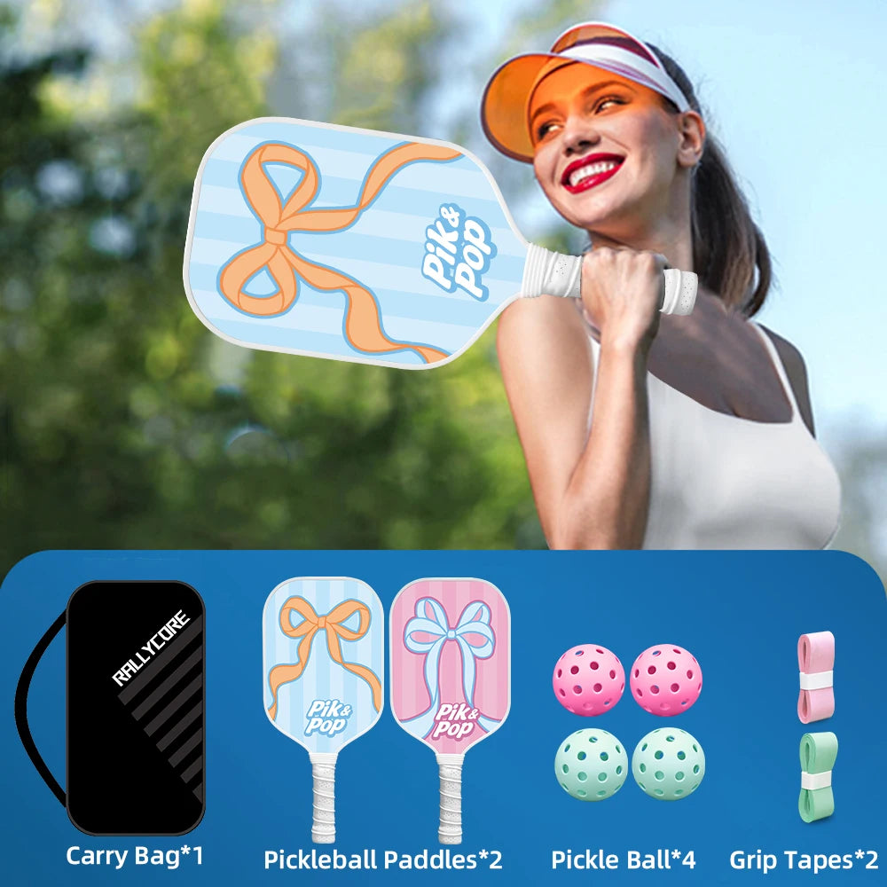 2-Paddle Pickleball Set  USAPA Approved Rackets, 4 Balls, Carry Bag