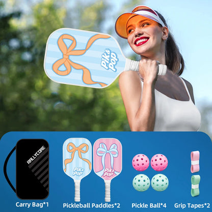 2-Paddle Pickleball Set  USAPA Approved Rackets, 4 Balls, Carry Bag