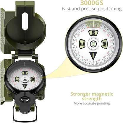 Hiking Compass with Clinometer, Waterproof Hand Held