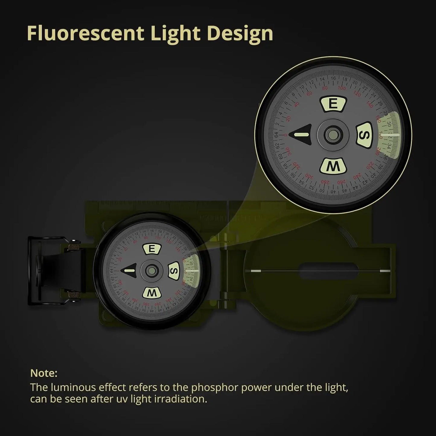 Hiking Compass with Clinometer, Waterproof Hand Held
