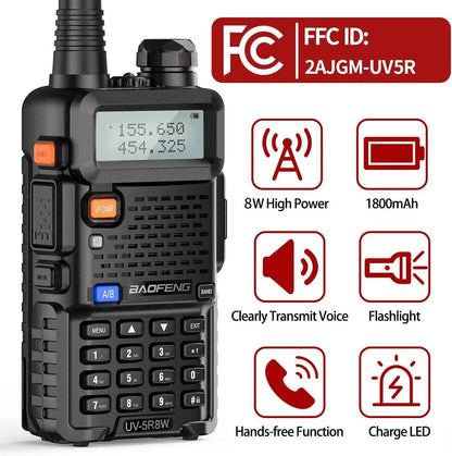 1/2/4 PCS Baofeng UV-5R 8W Walkie Talkie Ham Radio