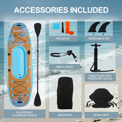 HHSJZWCY 10' Inflatable Stand Up Paddle Board Kayak, ,