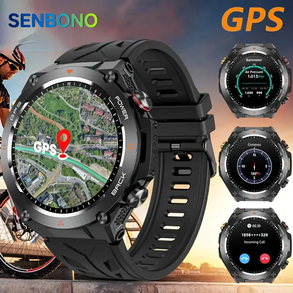 SENBONO 2025 Built-in GPS Smart Watch Bluetooth