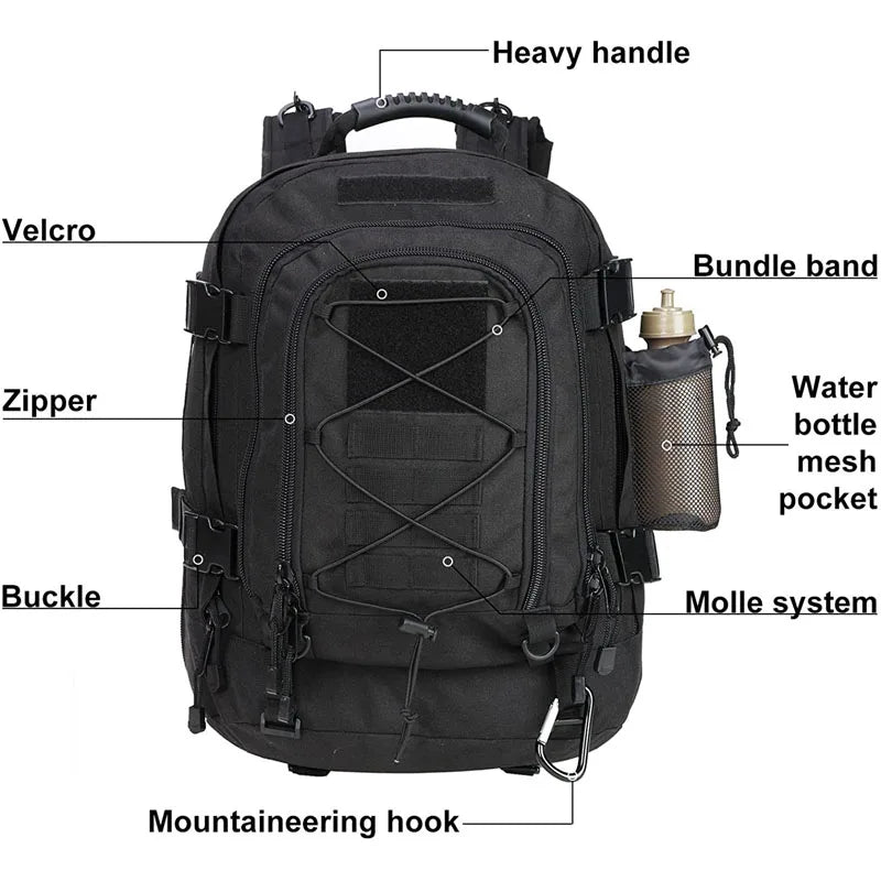 60L Military Tactical Assault Rucksack