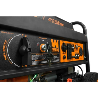 DF475T Dual Fuel 120V/240V Portable Generator with Electric Start