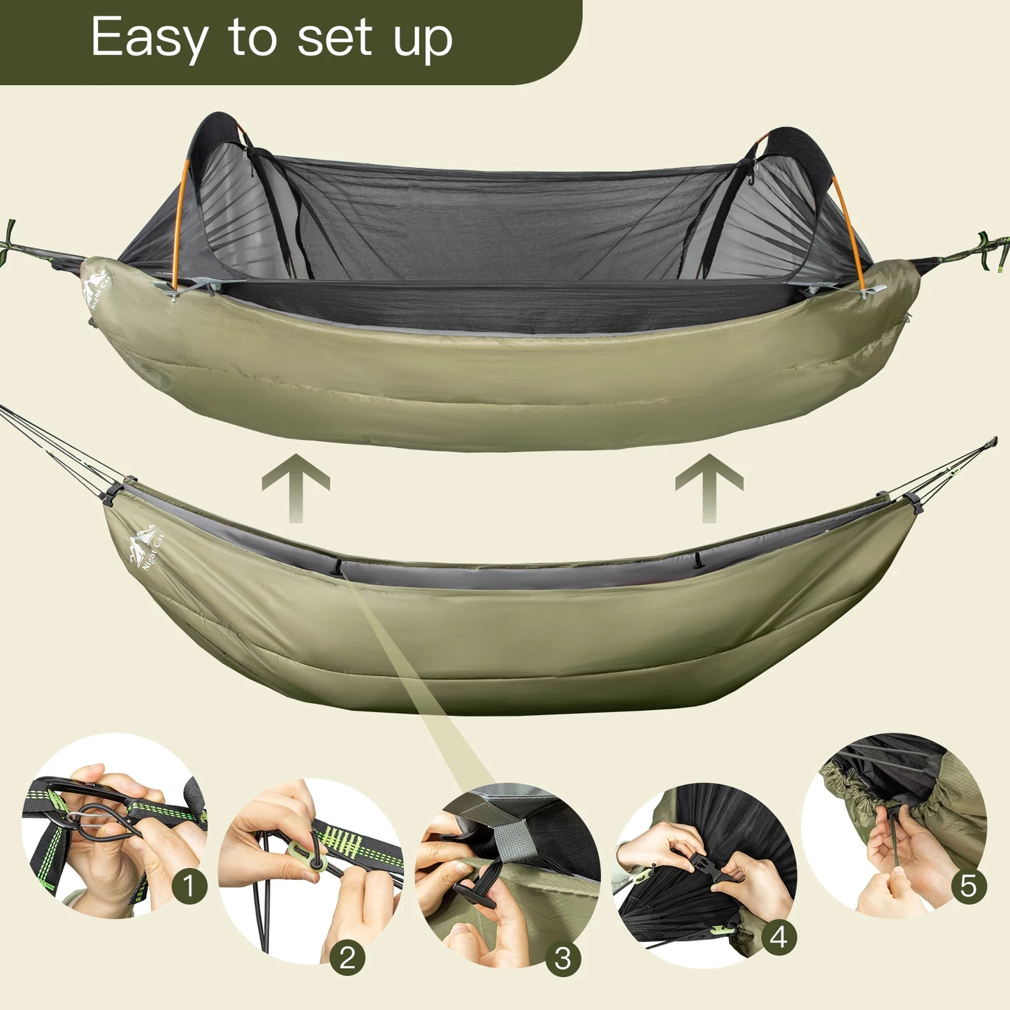 Night Cat Hammock Under quilts Sleeping Bag
