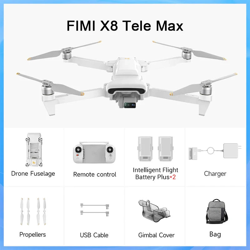 TELE MAX 3-Axis Gimbal 4K HDR 48MP 30x Camera Drone