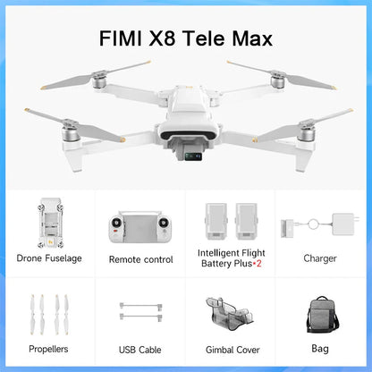 TELE MAX 3-Axis Gimbal 4K HDR 48MP 30x Camera Drone