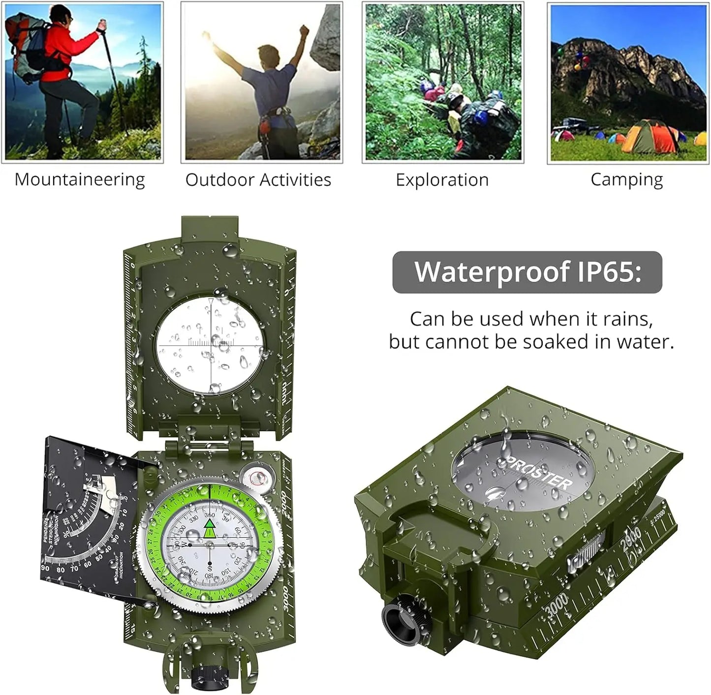 Sighting Compass for Camping Navigation,