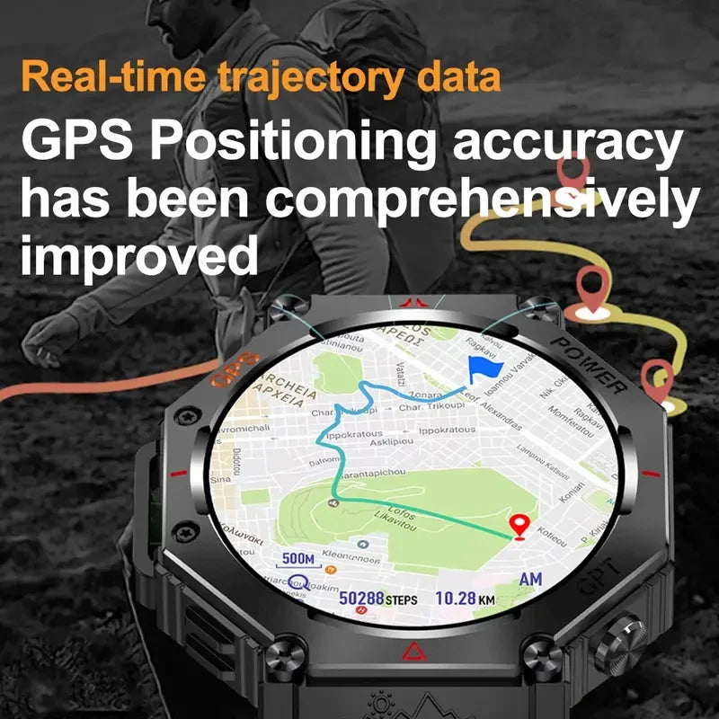 SENBONO Built-in GPS Smart Watch Waterproof Compass