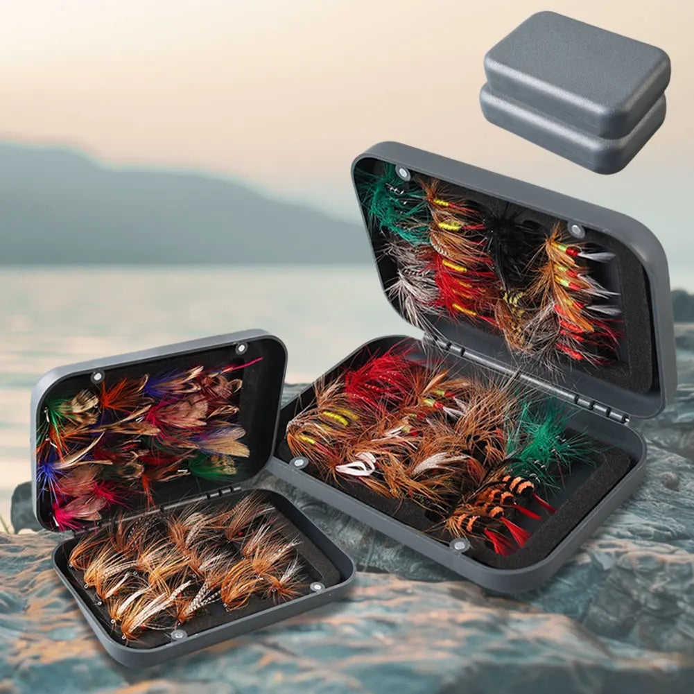 60/41pcs Box Fly Hook Set Artificial Insect Fishing
