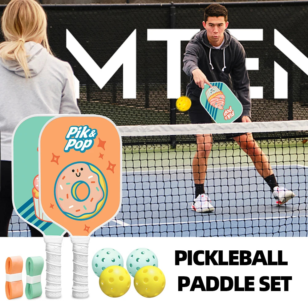 Pickleball Complete Kit with 2 Paddles, Balls, & Carry Bag.