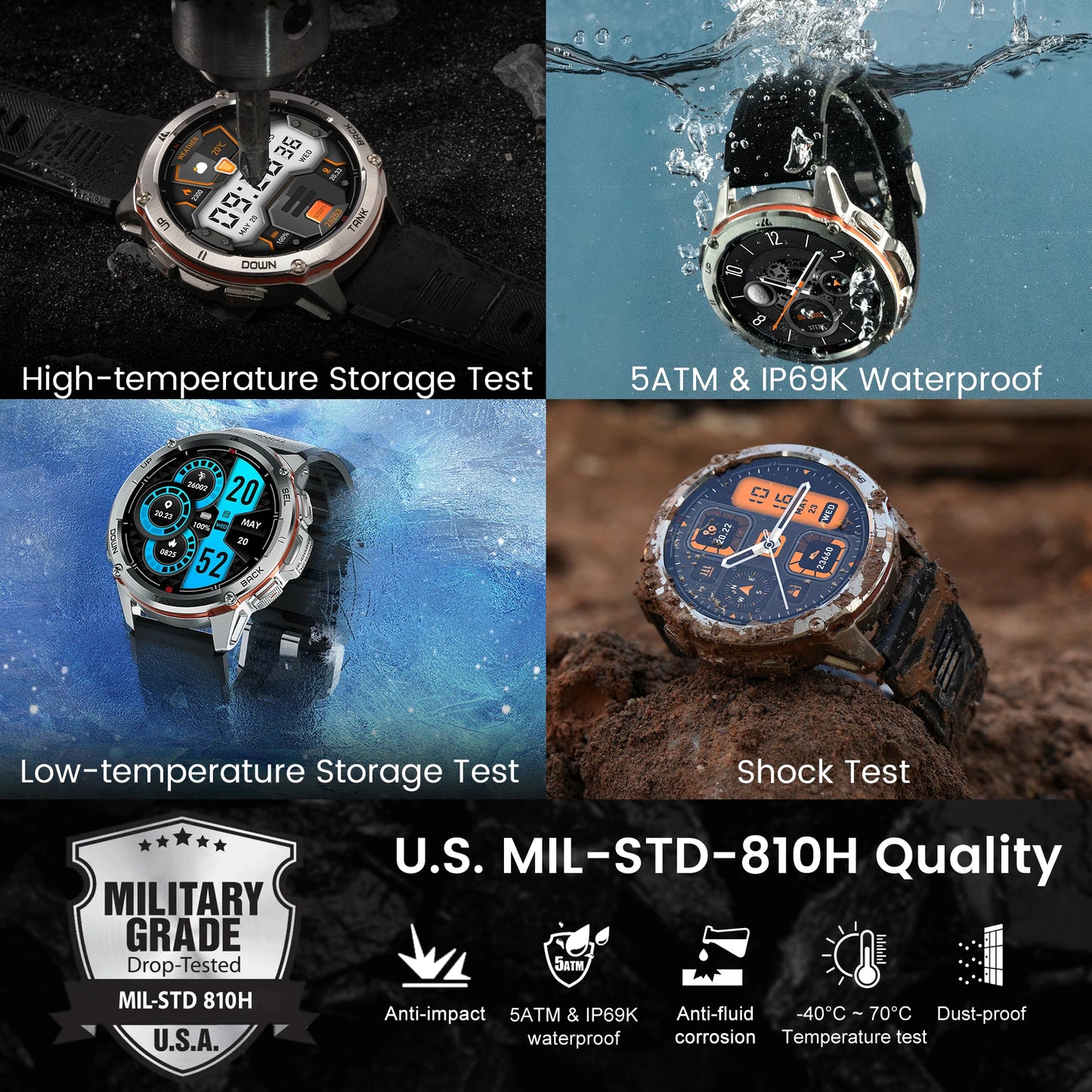 KOSPET TANK T3 Ultra GPS Smart Watch Waterproof