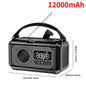 12000mAh Small Portable Radio Solar Panels Emergency Radio