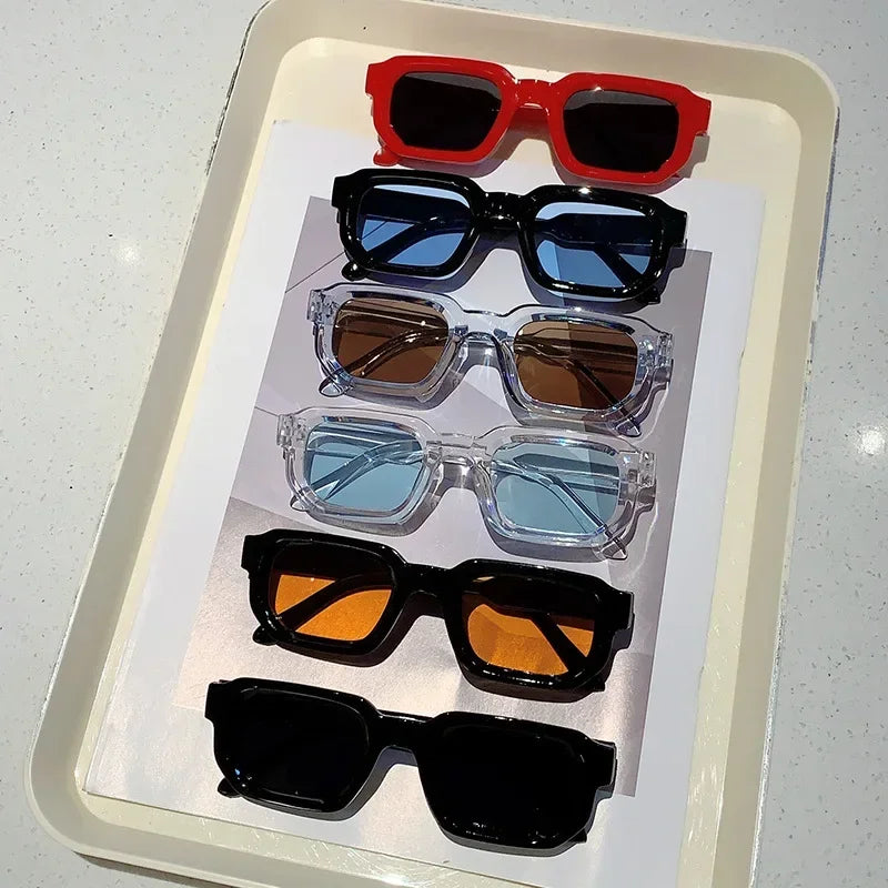New Men Vintage Rectangle Frame Sunglasses