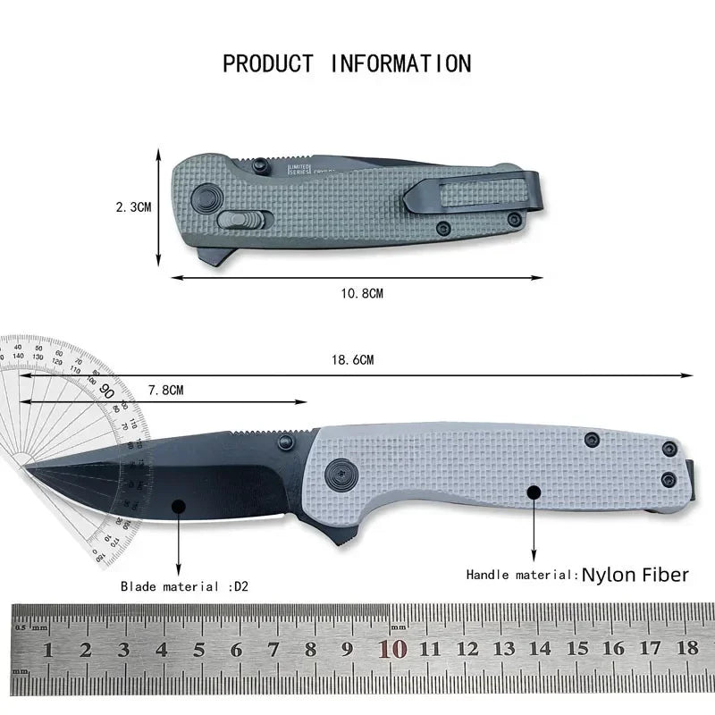 Folding Pocket Knives D2 Drop Point Blade