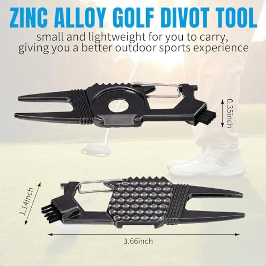 3 Pcs 7 in 1 Golf Divot Repair Tool and Ball Marker