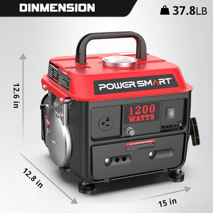 1200Watt Portable Generator with Super Quiet