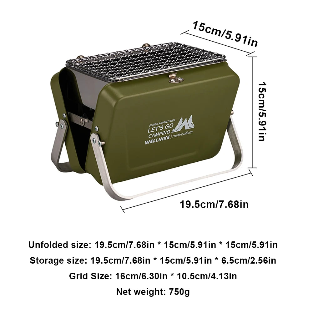 Portable Camping Stove with Handle Outdoor Barbecue