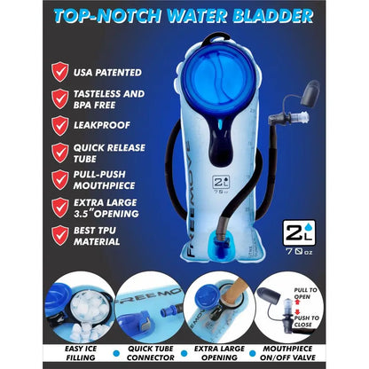 Hydration Water Backpack 3in1 with 2L Bladder