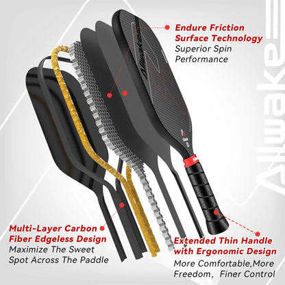 sport Pickleball Paddle Koolstofvezel Pickleball Raqueta