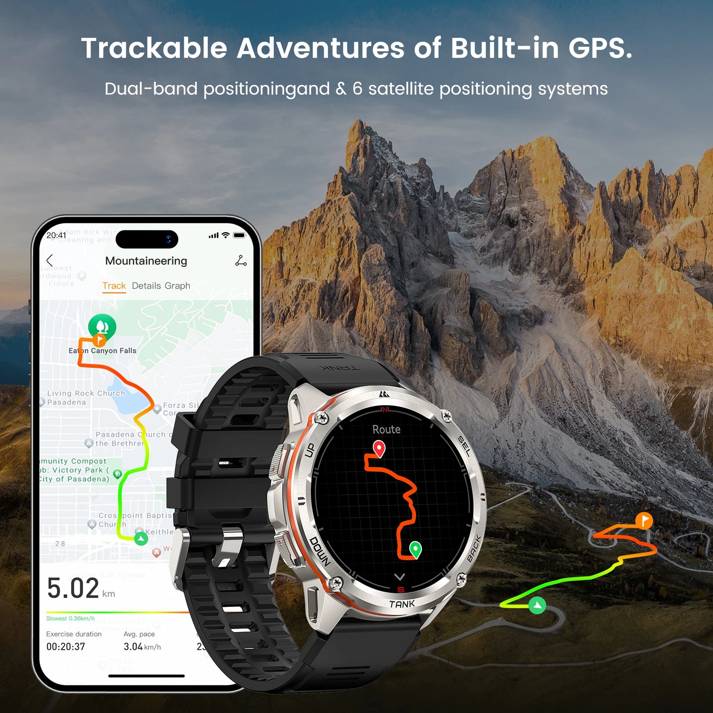 KOSPET TANK T3 Ultra GPS Smart Watch Waterproof