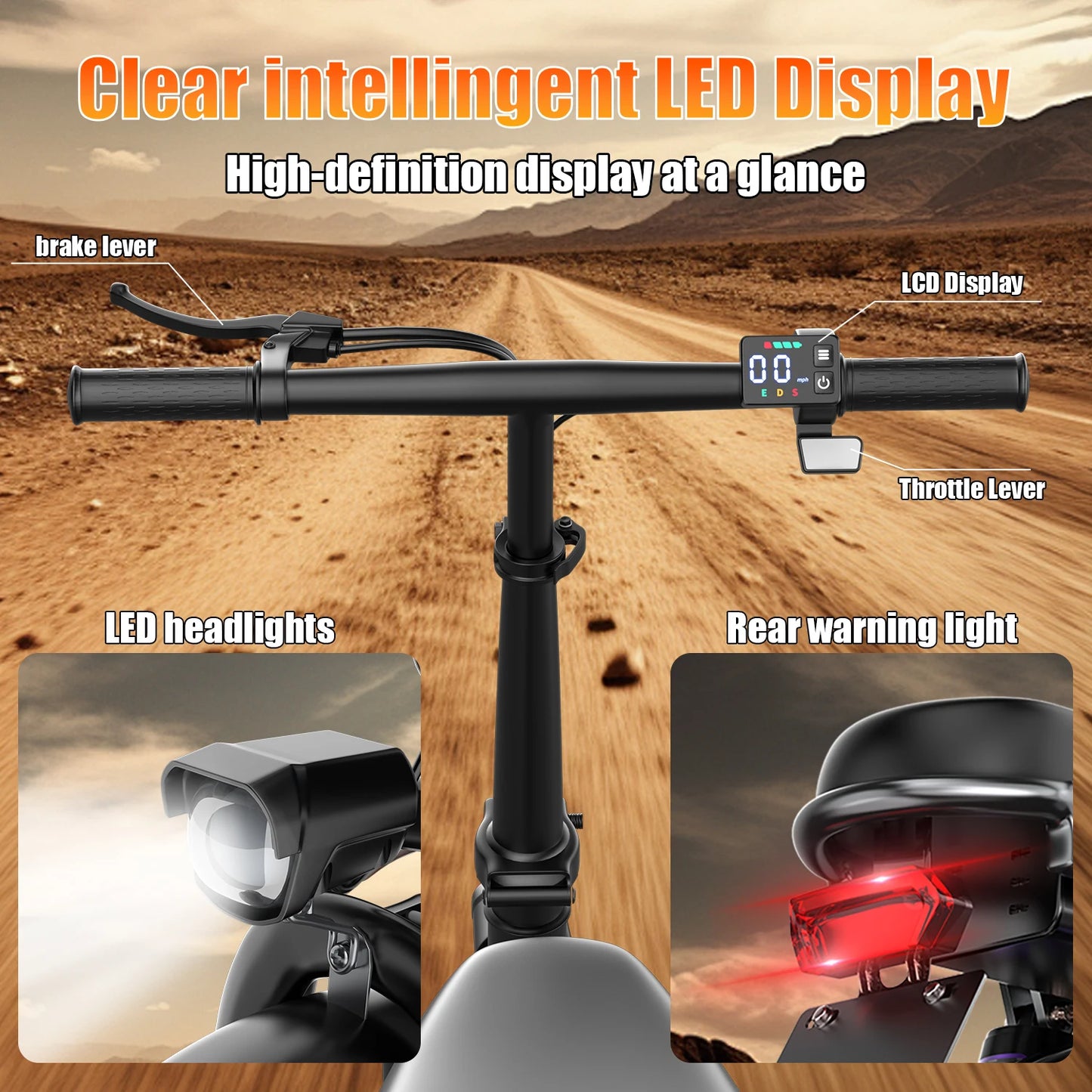 JUNFUN Electric Bike for Adults, 1000W Motor, 48V 15AH