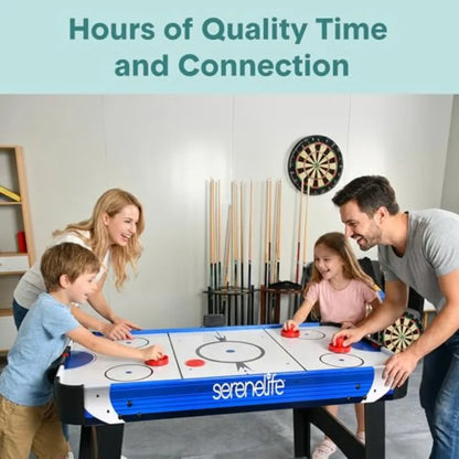 58in Powered Air Hockey Table with 700mA 12V 2X Powerful Motors