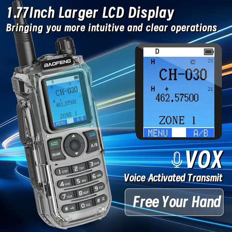 GMRS Handheld Radio Ham Radio Long Range Rechargeable Walkie