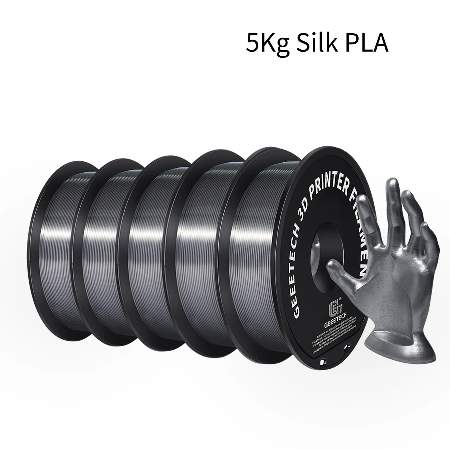 GEEETECH 5Kg 3D Silk PLA Filament