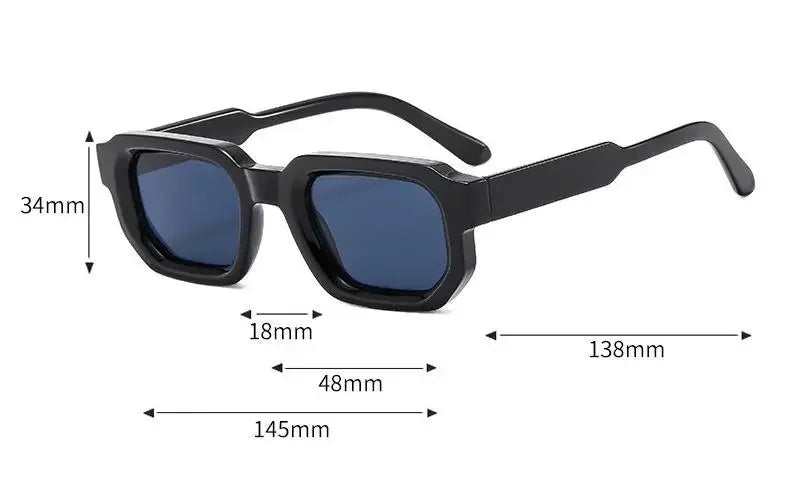 New Men Vintage Rectangle Frame Sunglasses