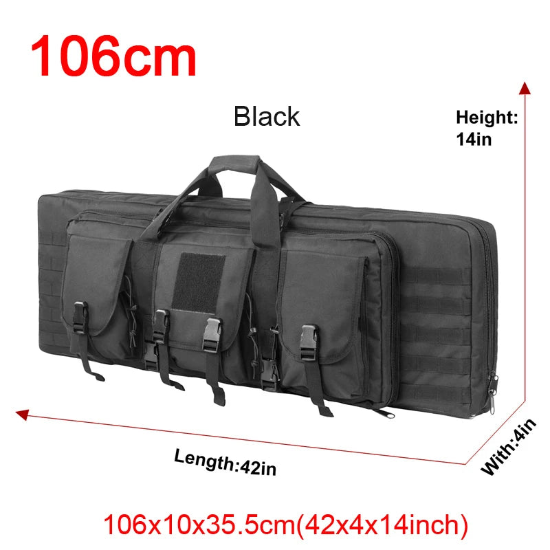 LQARMY 32 38 42 48 inch Tactical Double Rifle Case