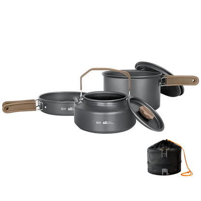 3Pcs Camping Cooking Set Camping Pots and Pans