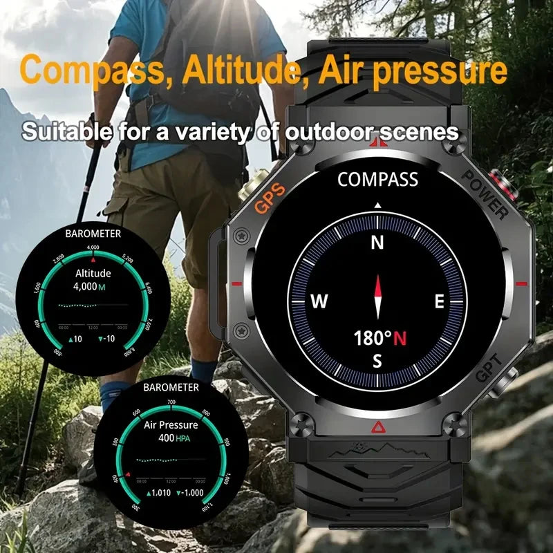 SENBONO Built-in GPS Smart Watch Waterproof Compass