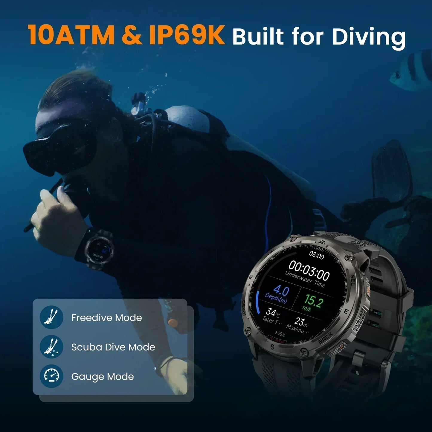 KOSPET Tank T4 Smart Watch for Men