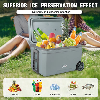70L Wheeled Cooler Insulated Ice Chest Box