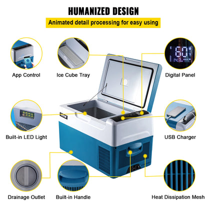 Succebuy 12V Portable Refrigerator Refrigerator App Control(-4℉~68℉)