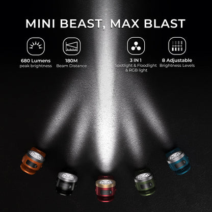 Wurkkos HD03 680LM Mini Clip Light USB C Rechargeable Pocket Flashlight