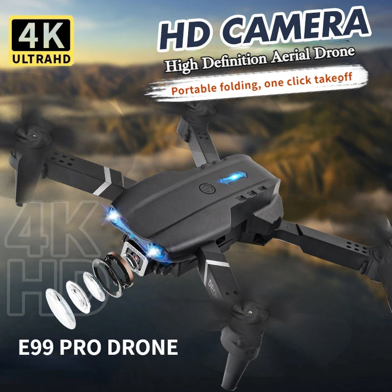 E99Pro RC Drone 4K Professinal With 1080P Wide Angle HD