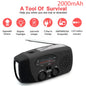 12000mAh Small Portable Radio Solar Panels Emergency Radio