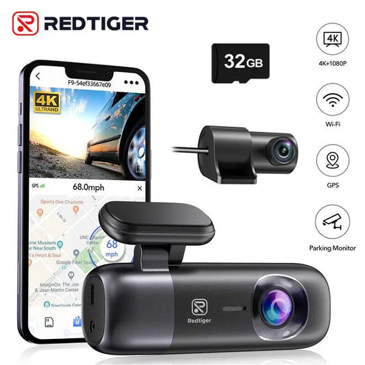 REDTIGER Dash Cam 4K Front and Rear