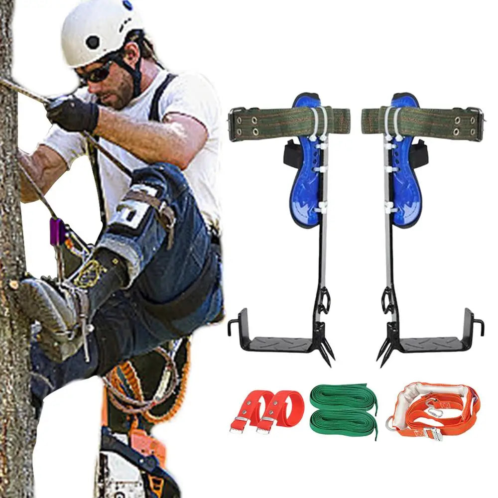 Tree Climbing Gear Kit Pole Climbing Spikes Tree Work Tools Climbing Equipment With Non-Slip Pedal For Outdoor Activities Fruit