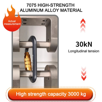 30kN Rock Climbing Carabiner Heavy Duty Caribeaner Clips