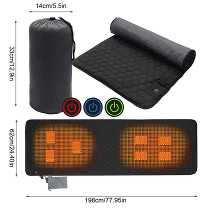 Heated Sleeping Bag Pad 7 Heating Zones