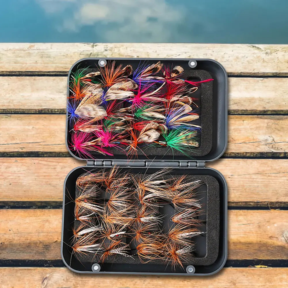 60/41pcs Box Fly Hook Set Artificial Insect Fishing